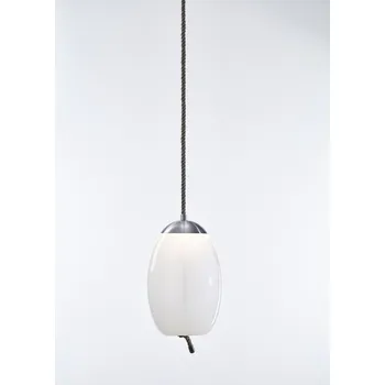 Brokis Designové LED závěsné svítidlo Knot Uovo PC1018 Barva skla: Transparentní sklo, Povrchová úprava baldachýnu: Broušená champagne lak, Povrch reflektoru: Broušená bronz lak