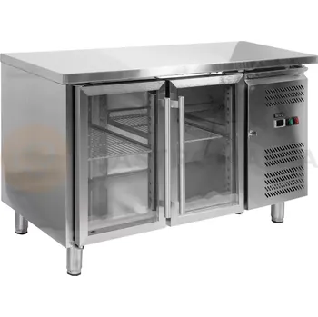 Chladící dvoudveřový prosklený stůl - Line 700 | YATO, YG-05252