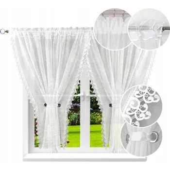 Záclona HOTOVÁ ZÁCLONA 300x130 ZÁCLONA ZÁVĚSOVÉ KOKONY guipure 8cm