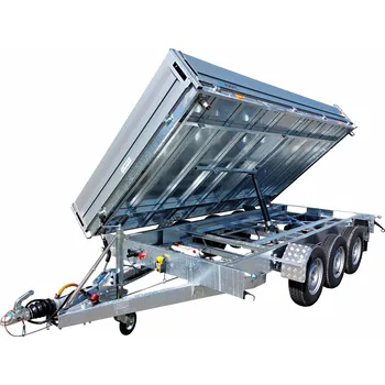 Přívěs k motorovému vozidlu Tříosý třístranný sklápěcí přívěs 3500kg 4100x2100mm v elektrice