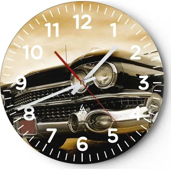 Hodiny Kuchyňské nástěnné hodiny 30x30 Auto Moderní skleněné hodiny Tichý obývací pokoj
