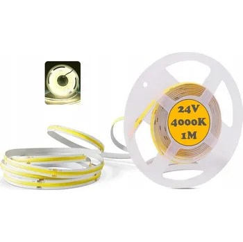 LED páska LED Neon COB pásek 24V 1m 480 diod 4000K BÍLÁ NEUTRÁLNÍ BEZBODOVÁ 8MM