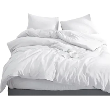 Povlečení Sada povlečení Syl Mar bavlněné hladké bílé 140x200 cm 2 dílné