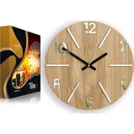 HODINY NÁSTĚNNÉ DUB AKSEL BÍLÉ & ZRCADLO DIY