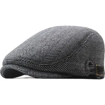 Čepice Pánská plochá zateplená čepice bekovka Herman Šedá JAMONT 22111508501200661s3