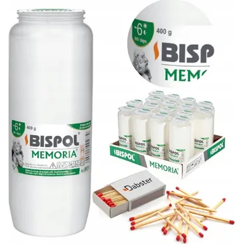 Svíčka Olejové náplně do hřbitovních svíček 6 dní Bispol Memoria WO11 17,5 cm 16 ks