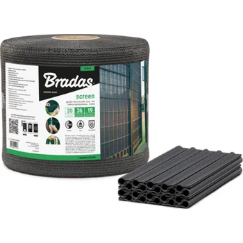 Plotová, balkónová tkanina 19cmx36m, šedá BRADAS