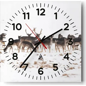 Hodiny Kuchyňské nástěnné hodiny 30x30 Zvířata Skleněné hodiny do obýváku Moderní Tiché