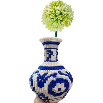 ostatní stavebnice STAVEBNICE WAZON Z KLOCKÓW NA KVĚTINY KYTICE PUZZLE 3D sada 3.500 dílků