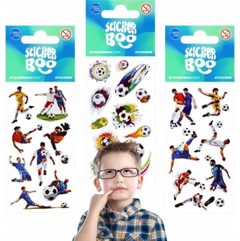 samolepka Sada barevných samolepek s motivem míče, samolepky pro děti 3 KS