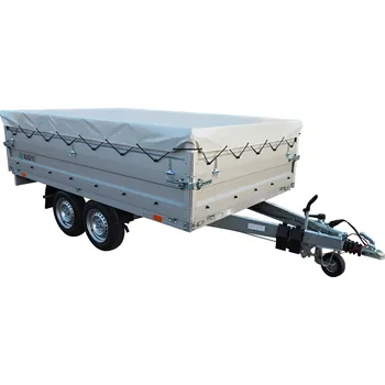 Přívěs k motorovému vozidlu Brzděný přívěs s nástavbou bočnic a plachtou AVZ 32 B2 2000kg 3000x1800mm