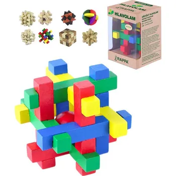 Hlavolam DŘEVO Hlavolam dřevěný 8 druhů Dárkové balení | 224228