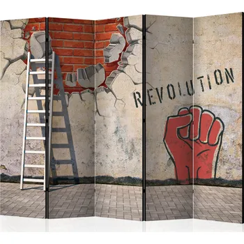 Paraván Paraván - Neviditelná ruka revoluce II Velikost: 225x172 cm, Provedení: Jednostranný