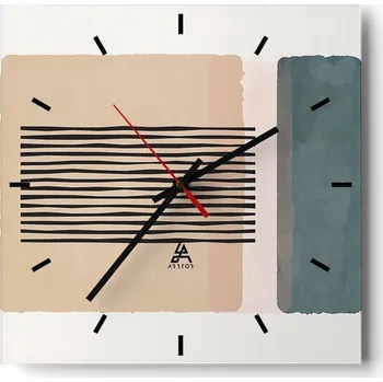 Hodiny Velké nástěnné hodiny 40x40 Abstrakce Skleněné tiché hodiny