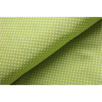 Bavlněná látka zelená s puntíkem š. 150 cm