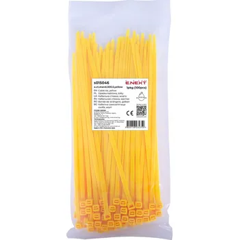 Stahovací páska Hadicová spona, žlutá, 5 mm x 300 mm (100 ks) STAHOVACÍ PÁSKY