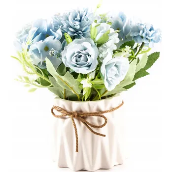 umělá květina OZDOBNÉ KVĚTINY V KVĚTINÁČI UMĚLÁ ROSTLINA 21CM