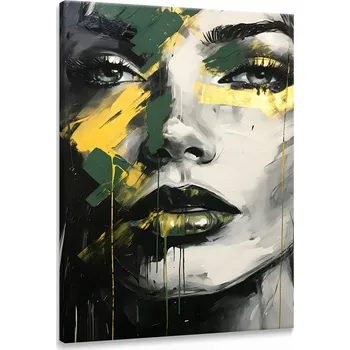 Obraz Obraz Na Plátně do ložnice PORTRET Ženy Rty Abstrakce Barva 30x40