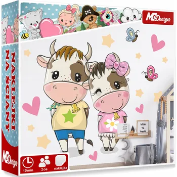 Samolepící dekorace XL VELKÁ Samolepka na stěnu DVĚ BONBÓNY KRÓWKI 60x57