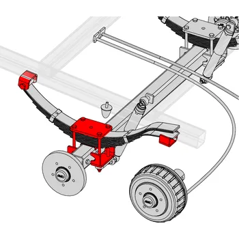 Přívěs k motorovému vozidlu Montážní materiál AL-KO pro listové pružiny STARR (1800 kg) / 1 ks