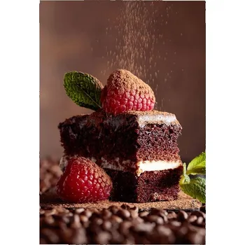 Obraz Plakát v bílém rámu do obýváku ložnice 50x70 dort moderní obraz