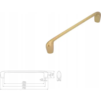 Nábytkové kování Nábytková úchytka SIRO 2474-180ZN83 starozlatá