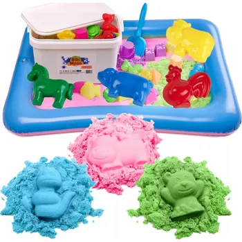 kinetický písek BibiMoon Kinetický písek 3kg SADA PÍSKOVIŠTĚ FORMIČKY