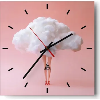 Hodiny Velké nástěnné hodiny 40x40 Abstrakce Skleněné tiché hodiny