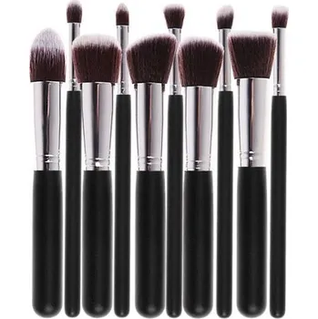 Kosmetický štětec 10 Ks Kabuki kosmetických štětců černé Badgerhair F2879