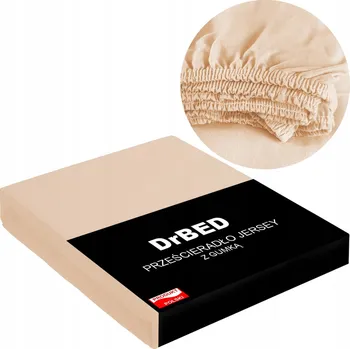 Prostěradlo Prostěradlo s Gumou 140 x 200 Jersey Elastické PRODYŠNÉ Béžové Polské