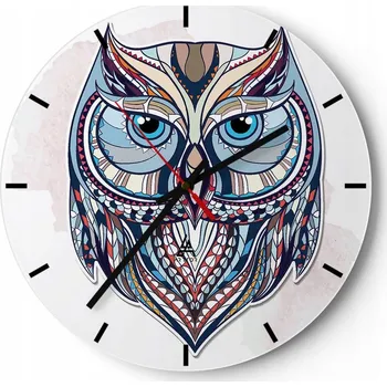 Hodiny Nástěnné hodiny do kuchyně 30x30 Abstrakce Skleněné hodiny do obýváku Tiché