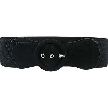 Módní doplněk Dámský strečový semišový široký pásek Černý Lifestyle F3214751s25