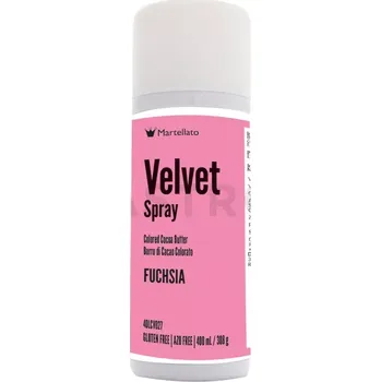 Potravinářské barvivo Semiš ve spreji 400 ml - fuchsiový | MARTELLATO, Velvet spray