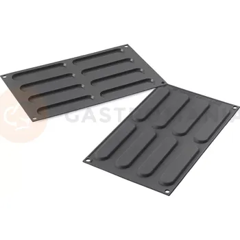 Kuchyňská sůl Silikonová forma pro monoporce, 8 otvorů 125x28x5 mm - 30SF161 | MARTELLATO, Éclair