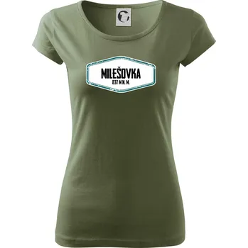 Dámské tričko Hora Milešovka - Dámské triko Pure - S ( Khaki )