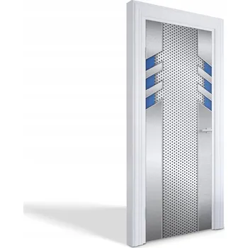 Fototapeta Samolepící dekorativní nálepka na dveře Moderní kovový vzor 75x205 cm