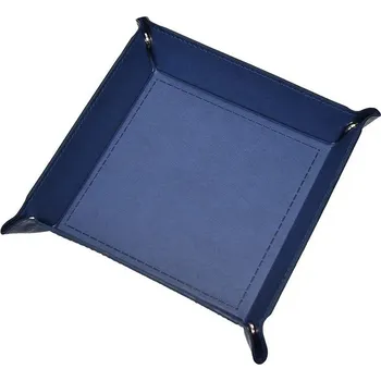 Příslušenství k deskovým hrám TLAMA games Dice Tray - Tác na kostky, koženka (skládací) Barva: Modrá