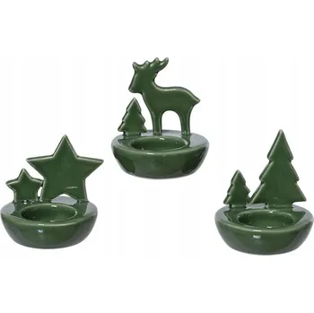 Svícen Keramický svícen Kaemingk 9 cm