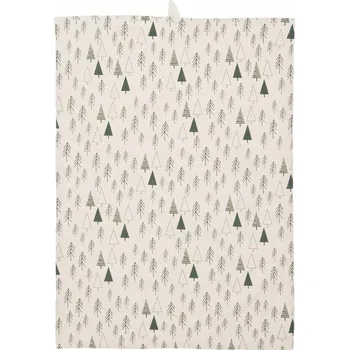 Utěrka Kuchyňská Utěrka na Nádobí Přírodní Zelené Stromečky IB Laursen