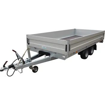 Přívěs k motorovému vozidlu Brzděný přívěs se schránkou na nájezdy AHB 2700kg 3600x1750mm PNEU 10"