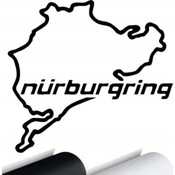 Samolepicí dekorace na vozidlo NÁLEPKA na auto ZÁVODNÍ OKRUH Nürburgring 14x15 cm