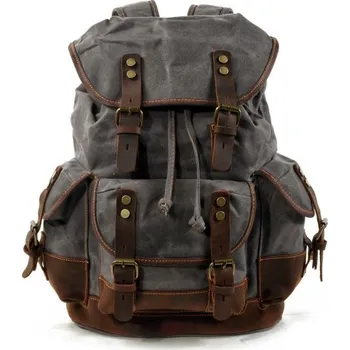 Městský batoh Outdoor canvas batoh Mountain Šedý Kaukko 20040111130443671-GR