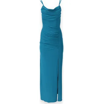 Dámské šaty Šaty společenské dlouhé Edith Elizabeth barva: zelená-petrolejová, velikost: 38