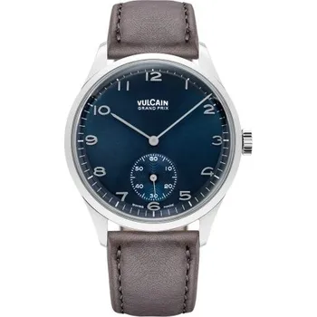 Hodinky Vulcain Grand Prix - Small Second Blue - Grey Leather + 5 let záruka a dárek ZDARMA