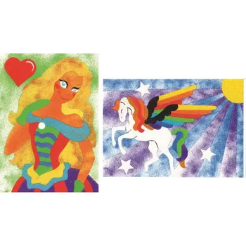 kreativní sada PIASKOWE OBRAZKI omalovánky 2x PRINCEZNA PEGASA