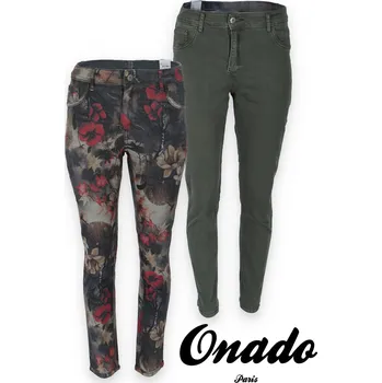 Dámské džíny Kalhoty džínové oboustranné Onado H680-VB khaki velikost: XXL