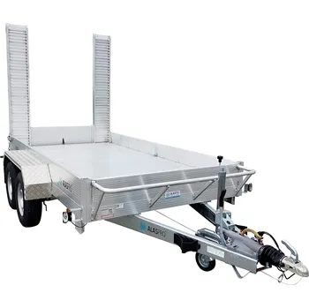 Přívěs k motorovému vozidlu Brzděný celohliníkový přepravník bagrů, UNC a stavební mechanizace 3500kg 3600x1860mm