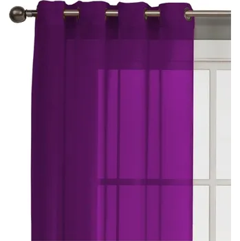 Záclona ZÁCLONA VOÁL oka záclona výška fialová