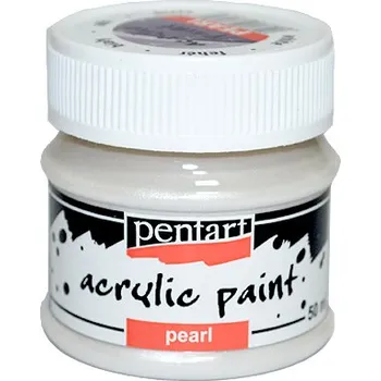 Speciální výtvarná barva Metalická akrylová barva PENTART 50ml - bílá perleť
