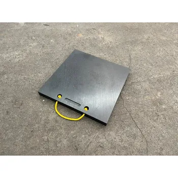 Zajišťovací klín kola RZ-Kunststoffe Opěrná deska se smyčkou síla 60 mm Rozměr desky: 400x400x60 mm nosnost 18t